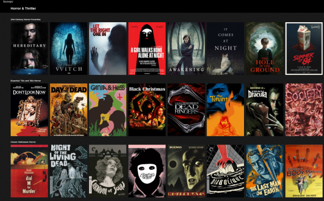 Comingsoon's Halloween Kanopy Horror Movie Playlist