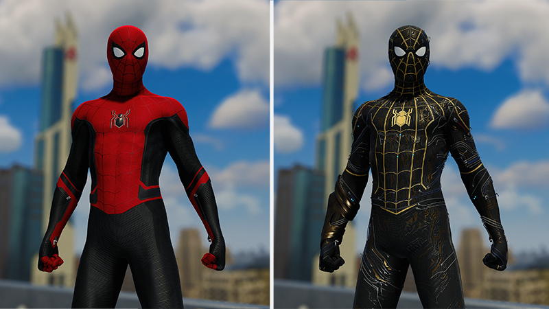 spiderman movie costume comparison