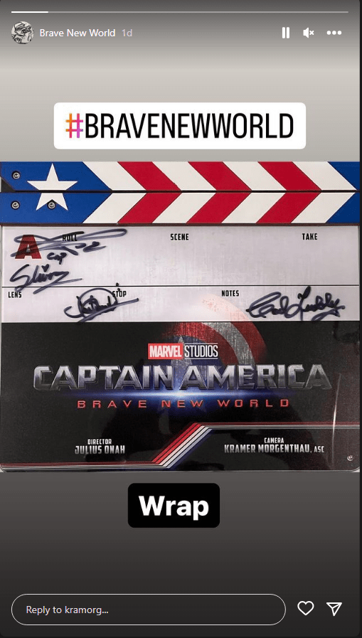 Captain America: Brave New World Wraps Filming on MCU Movie