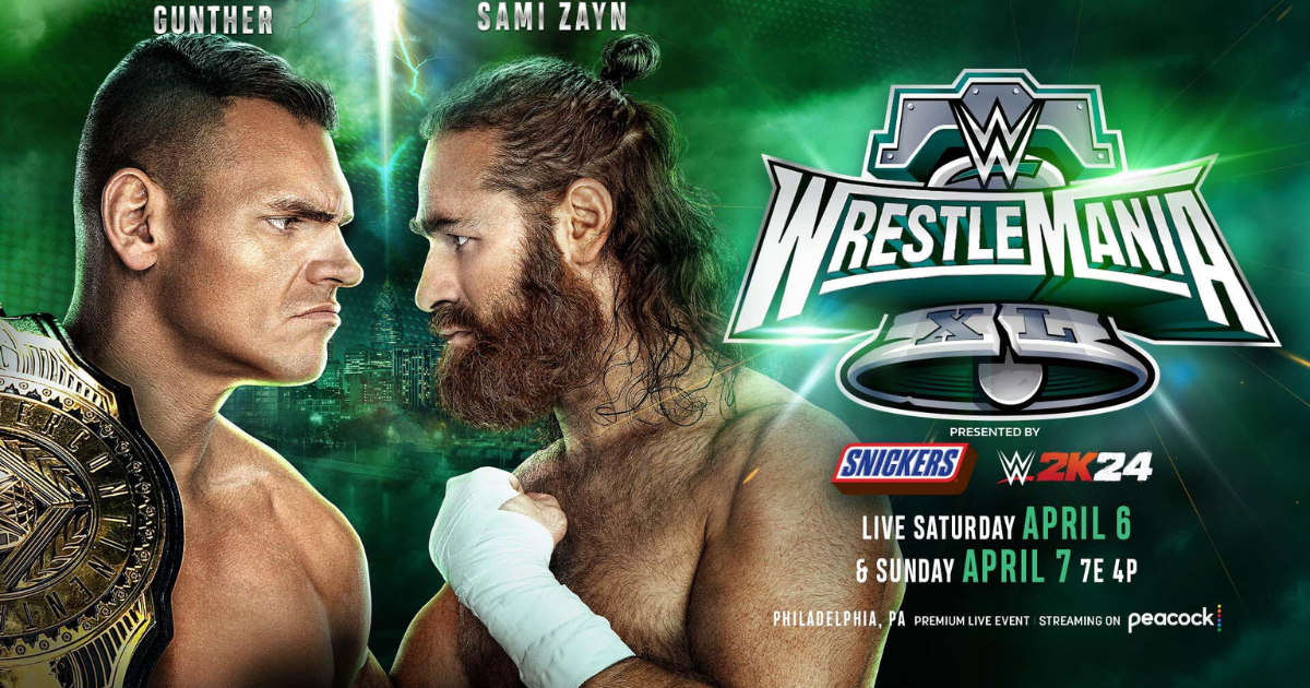 Gunther vs. Sami Zayn Match Set for WrestleMania 40