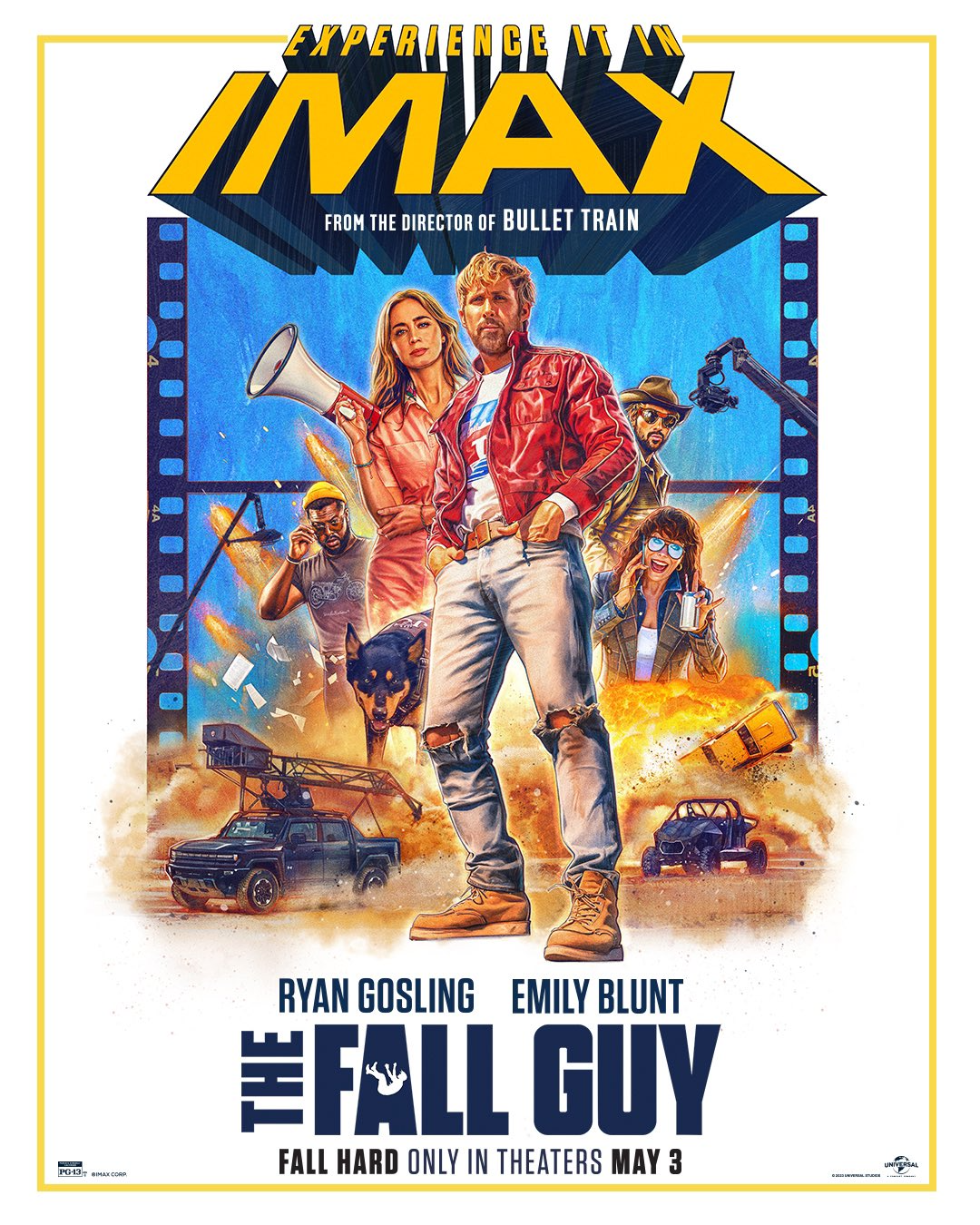 The Fall Guy Imax Poster Shows Ryan Gosling in Throwback Hollywood Style
