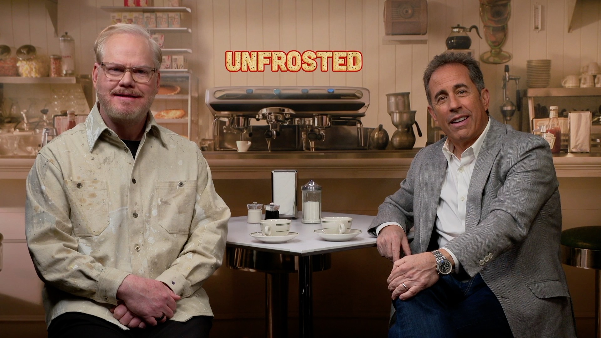 Unfrosted Interview Jerry Seinfeld & Jim Gaffigan Talk Hilarious