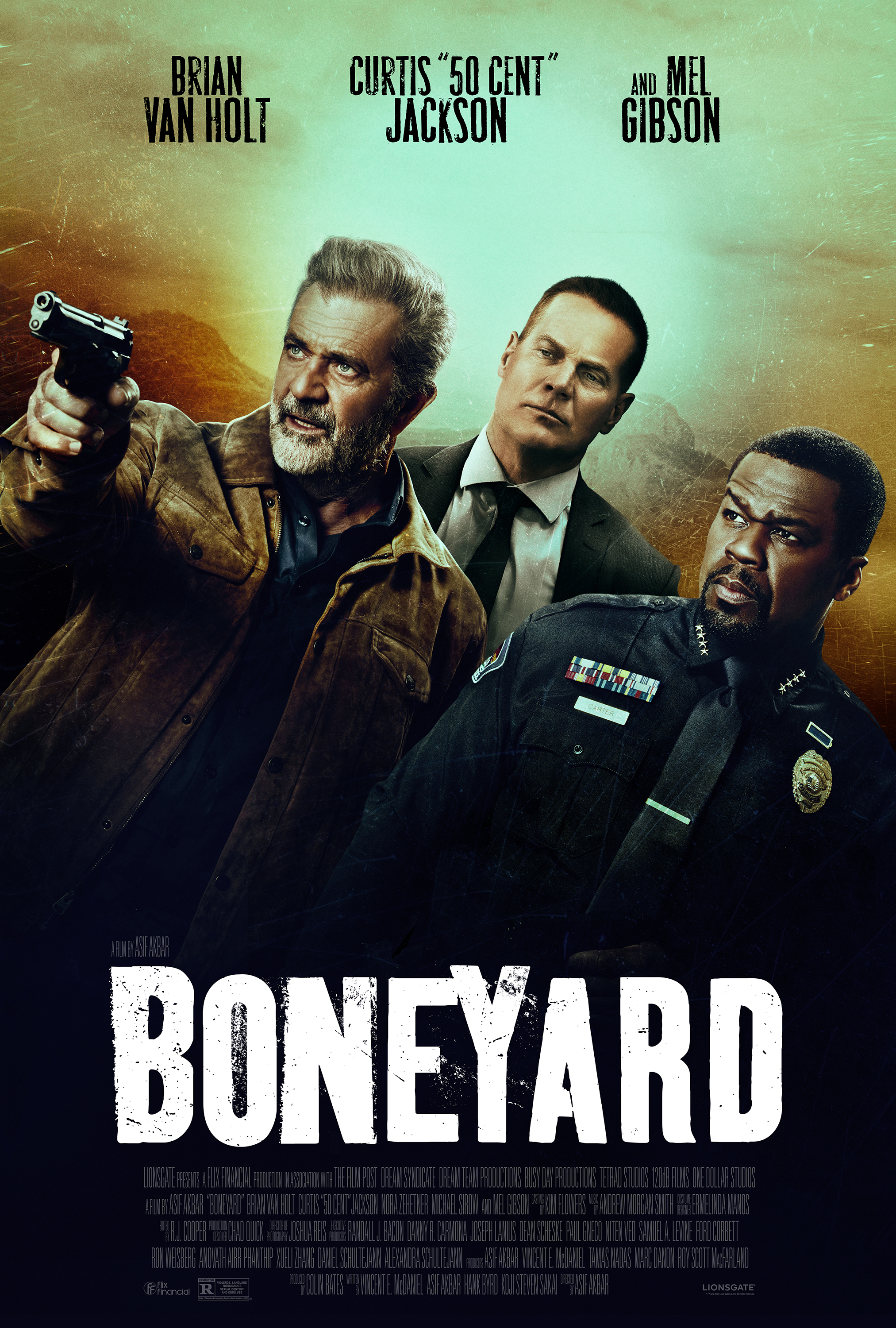 Плакат Boneyard анонсирует фильм Lionsgate о 50 Cent и Меле Гибсоне