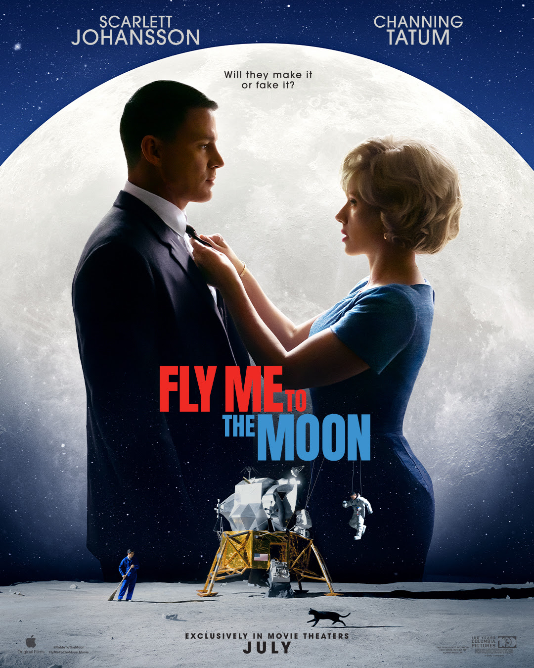 Fly Me to the Moon Poster Previews Scarlett Johansson & Channing Tatum