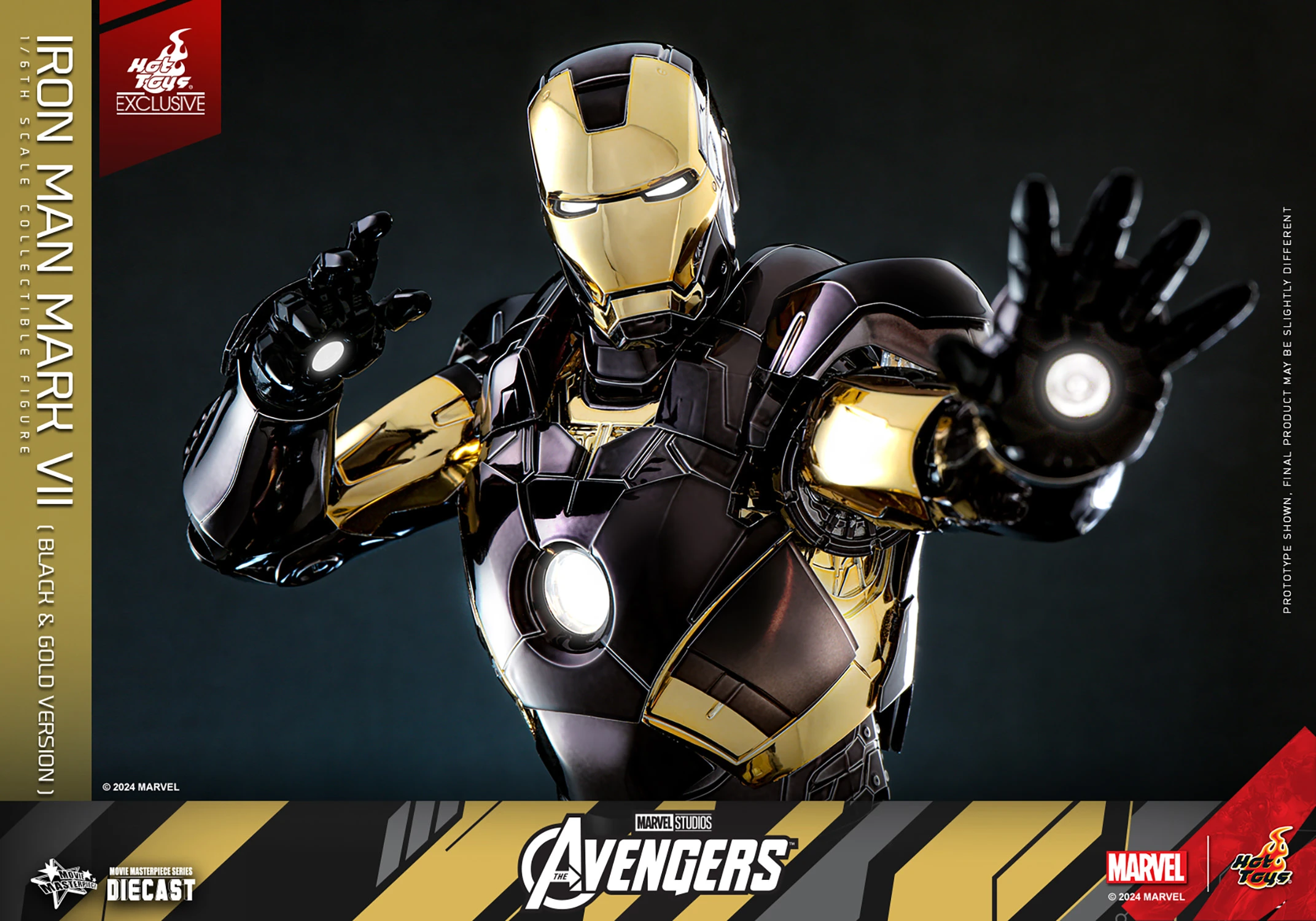 Черно-золотая фигурка Железного Человека в масштабе шестого масштаба представлена ​​Sideshow