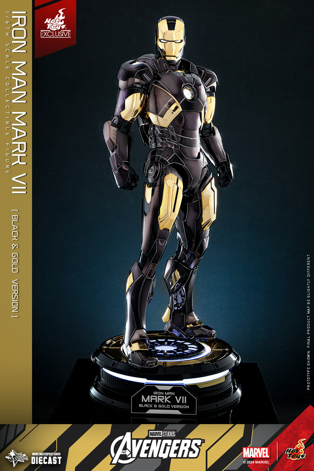 Черно-золотая фигурка Железного Человека в масштабе шестого масштаба представлена ​​Sideshow