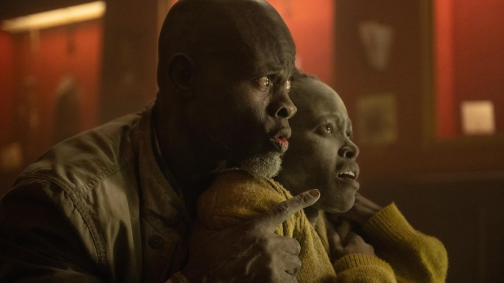 Djimon Hounsou and Lupita Nyong'o in A Quiet Place: Day One.