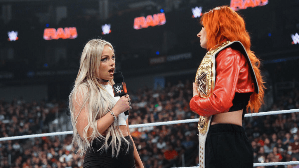 Former WWE Women's Champion Becky Lynch and Liv Morgan on RAW