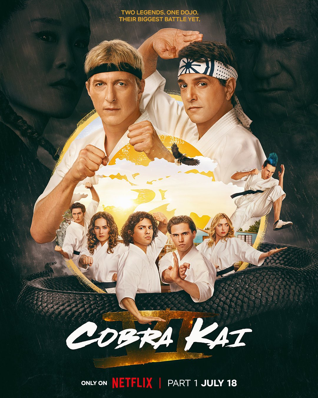 Постер 6-го сезона, часть 1 «Кобра Кай» дразнит финальный сезон спин-оффа Netflix