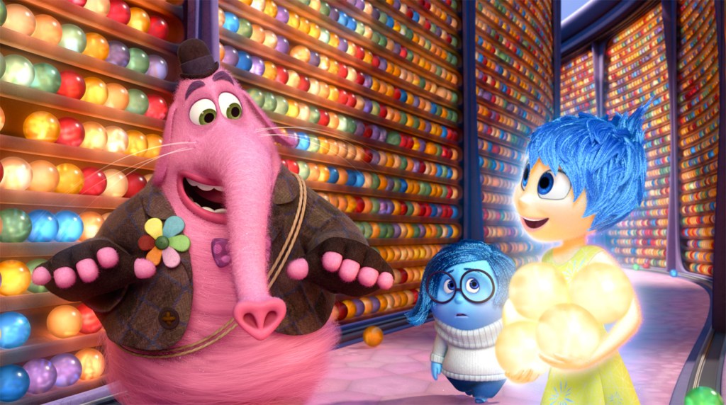 Inside Out Bing Bong, Sadness, and Joy characters