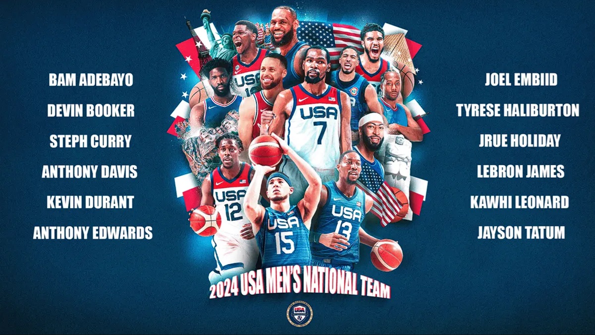 Usa Basketball Olympics 2024 Roster Emili Theresina   2024 Paris Olympics Basketball Schedule When Watch Lebron James Kevin Durant 