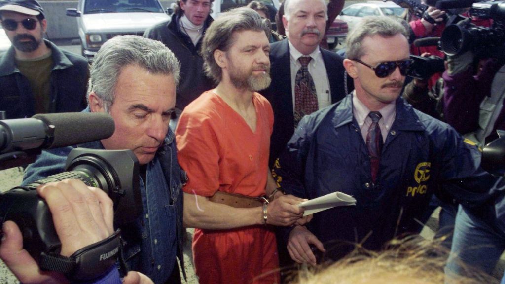 Authorities escorting Unabomber Theodore Kaczynski