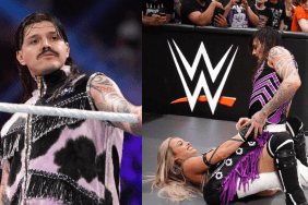 The Judgment Day member Dominik Mysterio accidentally falls on top of Liv Morgan on WWE RAW