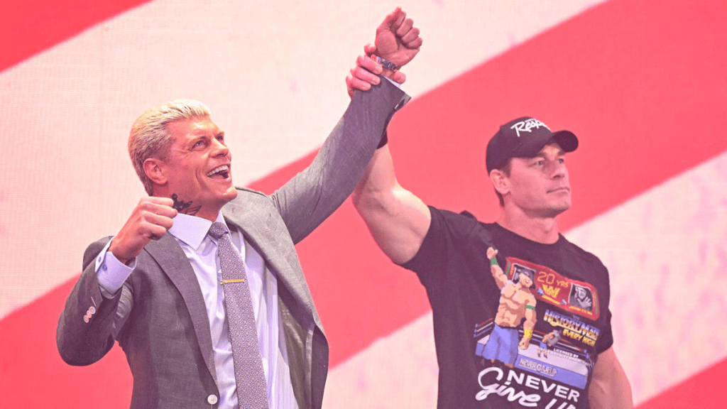 WWE Undisputed Champion Cody Rhodes and John Cena