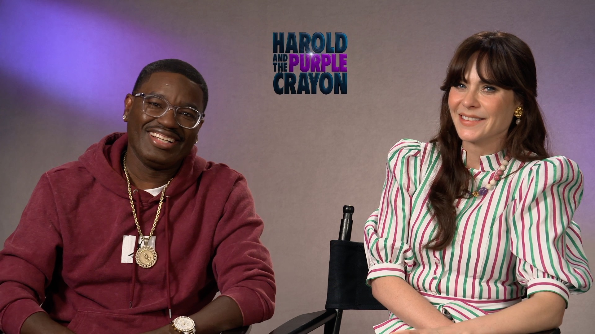 Interview: Zooey Deschanel & Lil Rel Howery on Harold and the Purple Crayon