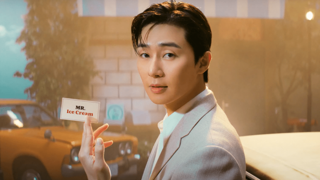 Park Seo-Joon in Jeon Somi's new song "Ice Cream" music video