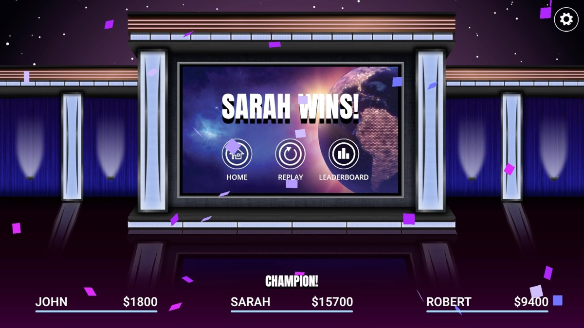 new Jeopardy game