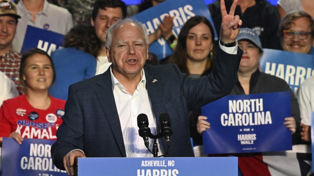 Why People Think Tim Walz ‘Flipped Off’ the Crowd in Michigan