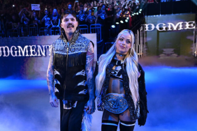 Dominik Mysterio and Liv Morgan at WWE Bash in Berlin