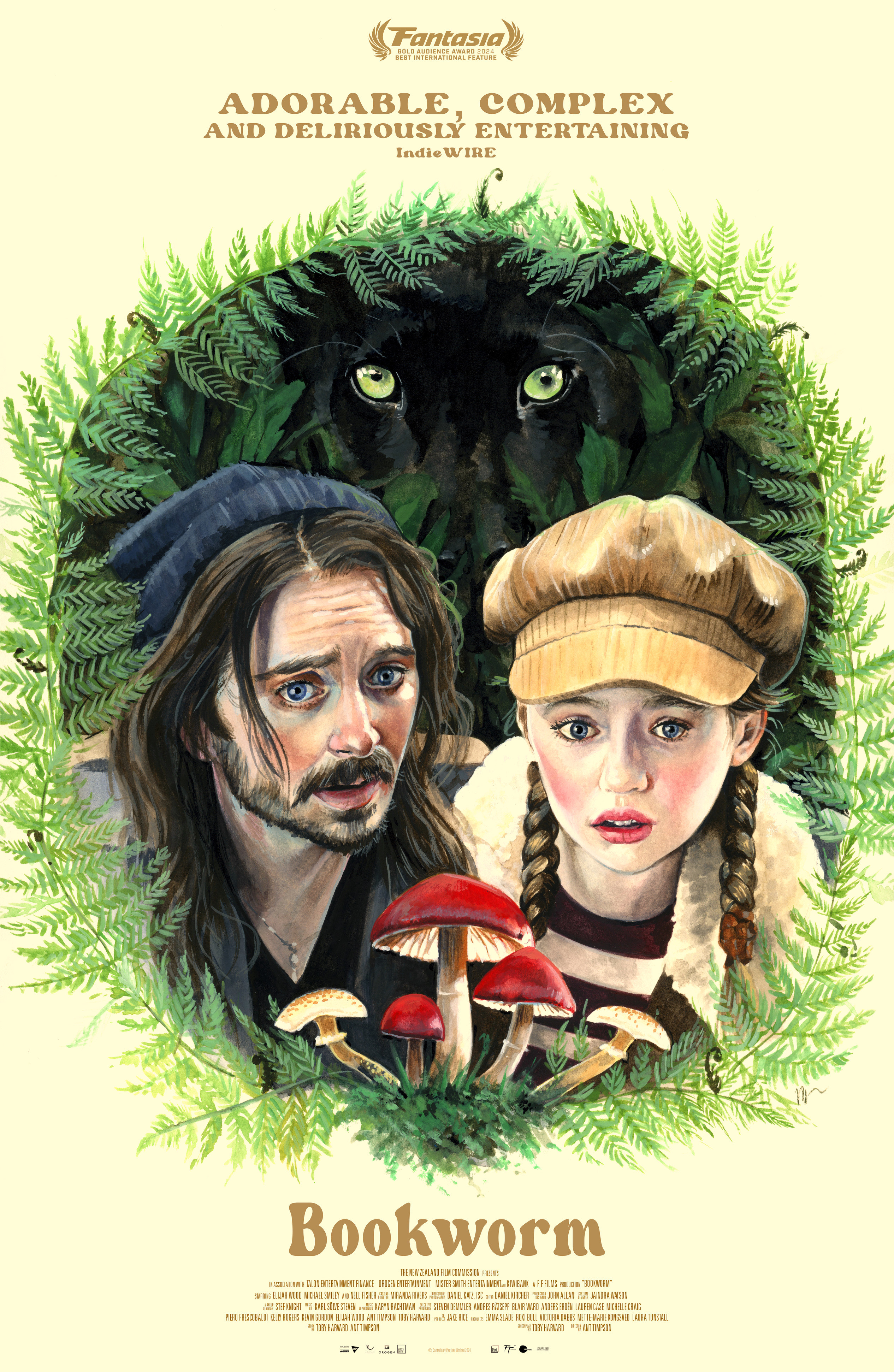 Elijah Wood & Nell Fisher Search for the Canterbury Panther in Exclusive Bookworm Poster