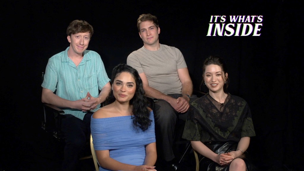 it's what's inside cast interview Brittany O'Grady, James Morosini, Reina Hardesty, David Thompson