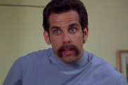 Ben Stiller menacingly stares in Happy Gilmore.