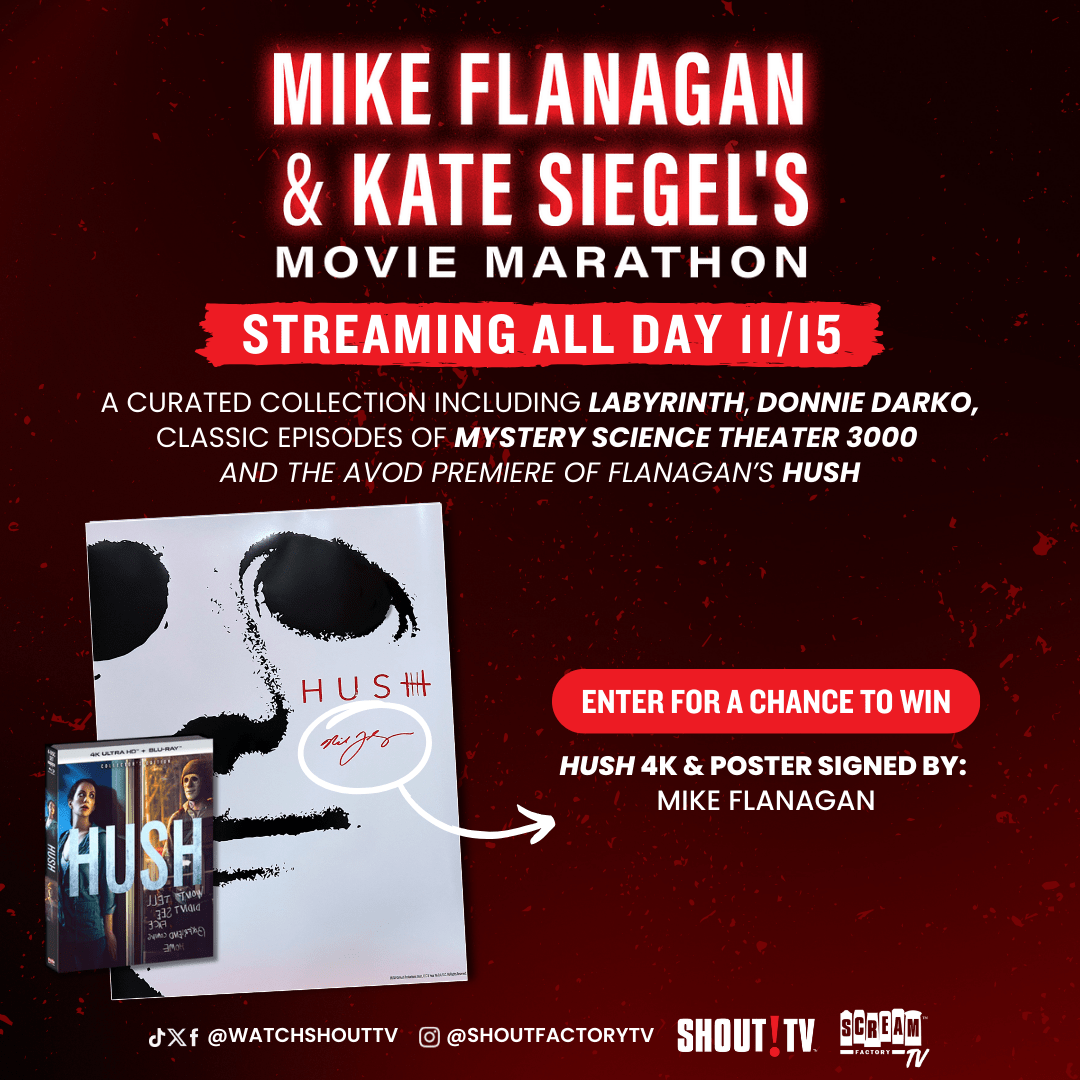 Giveaway: Hush 4K & Signed Poster by Mike Flanagan