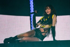 Lisa Rocks Metallic Bodysuit in Fan Event Photos