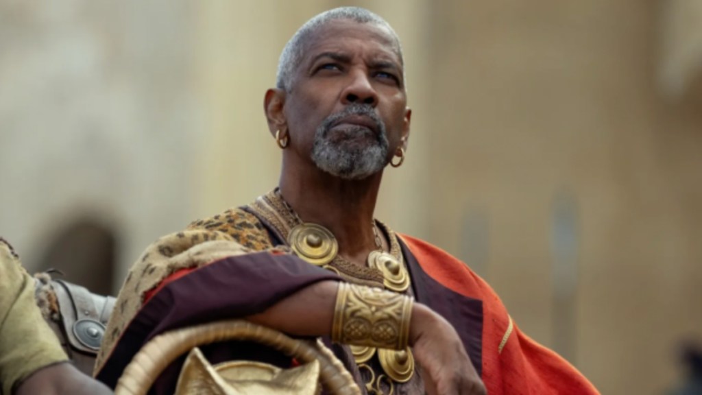 Gladiator 2: Ridley Scott on Why Denzel Washington's Kiss With a Man Was Cut