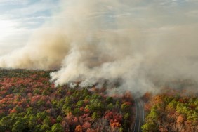 New Jersey wildfire update map