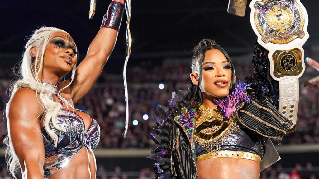 WWE Women's Tag Team Champions Bianca Belair and Jade Cargill.