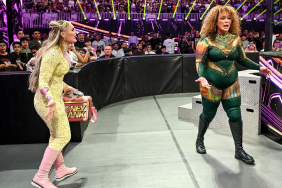 Tiffany Stratton & Nia Jax at WWE Crown Jewel 2024