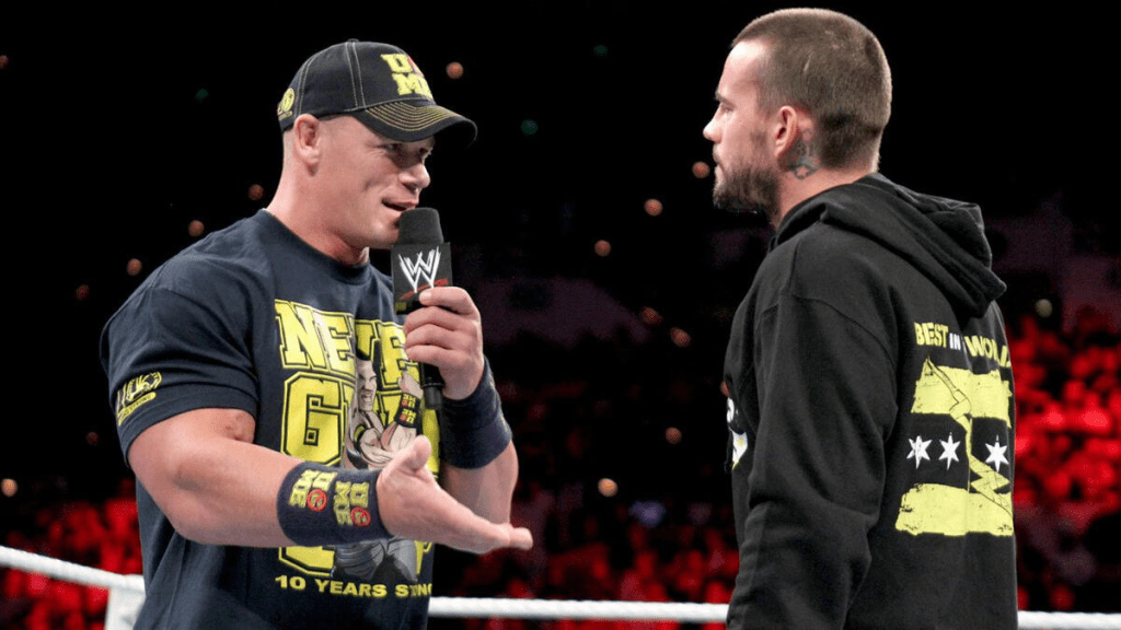 Former WWE World Champions John Cena and CM Punk.