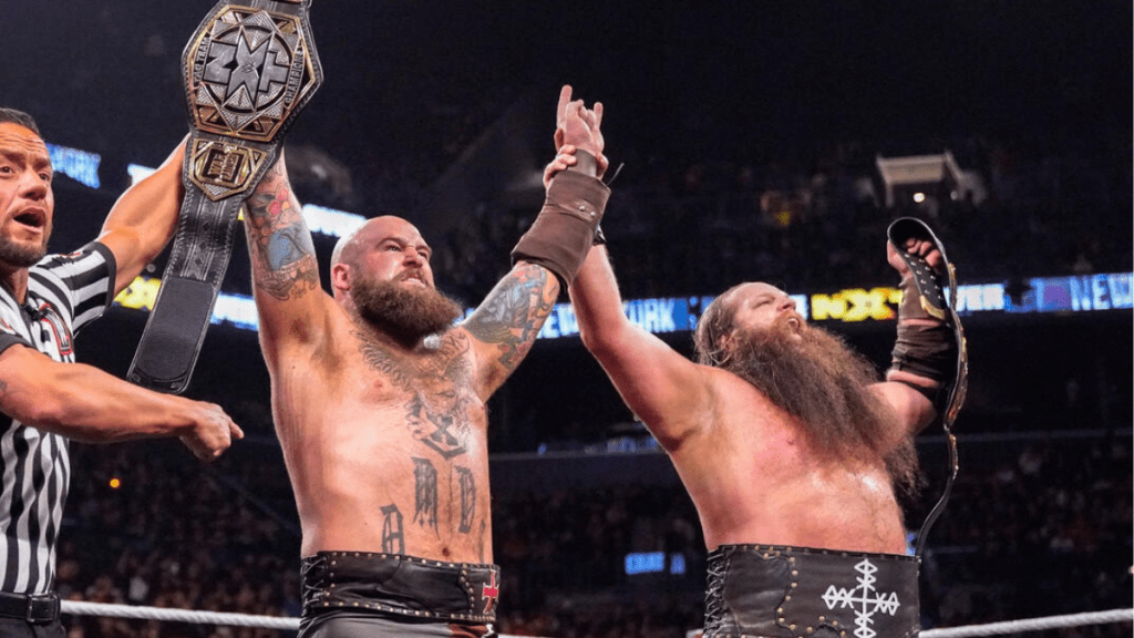 The War Raiders capture the WWE World Tag Team titles on RAW.