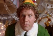 Will Ferrell talking to a kid about fake santa in Elf