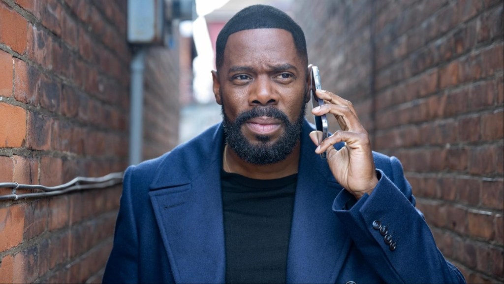 Colman Domingo holds a phone up to his ear in The Madness.