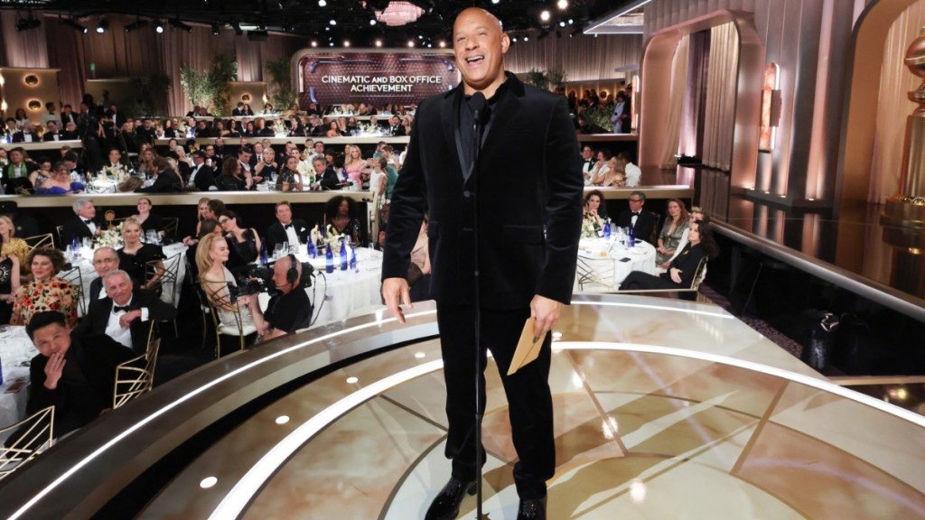 Fast X’s Vin Diesel Pokes Fun at Dwayne Johnson at Golden Globes 2025