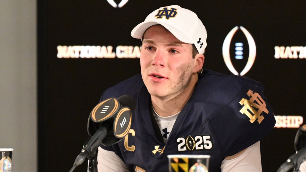 Notre Dame QB Riley Leonard Vomits vs. Ohio State, Health Update Remains Unclear