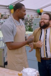 Zach Cherry & DK Metcalf Celebrate in Exclusive The Great American Baking Show: Celebrity Big Game Special Clip