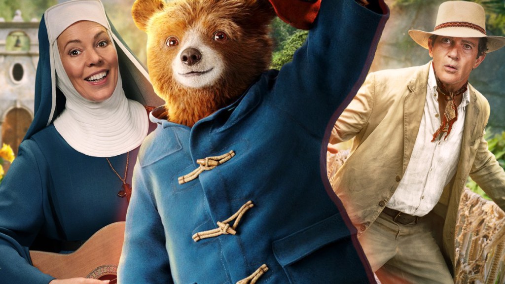 Paddington in Peru Posters Put a Spotlight on Olivia Colman & Antonio Banderas’ Characters