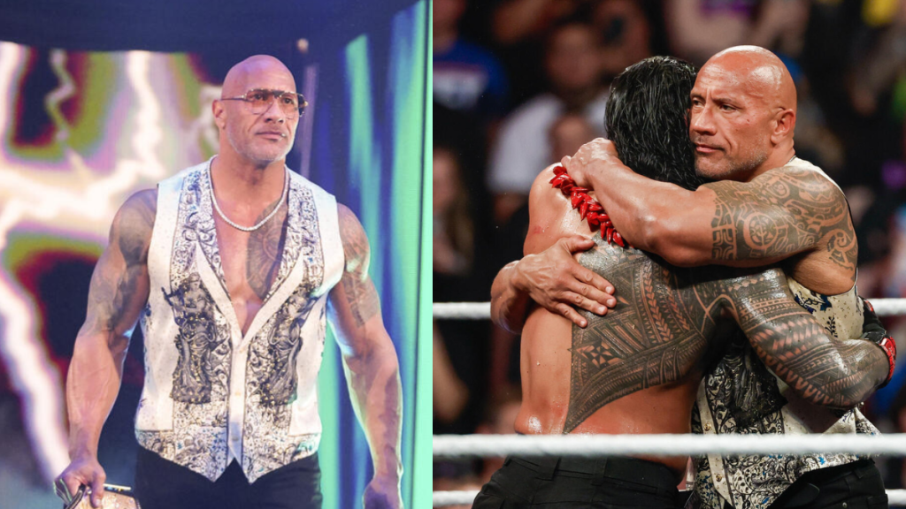 The Rock and Roman Reigns on WWE RAW Netflix Premiere.