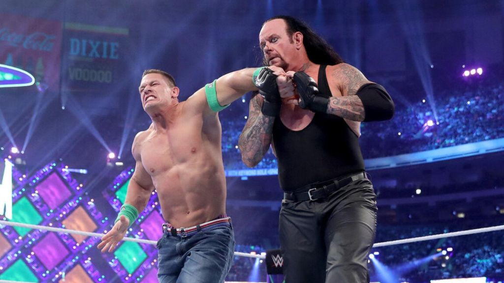 WWE Hall of Famer The Undertaker and John Cena.