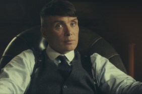 Cillian Murphy sits down and stares in Peaky Blinders.