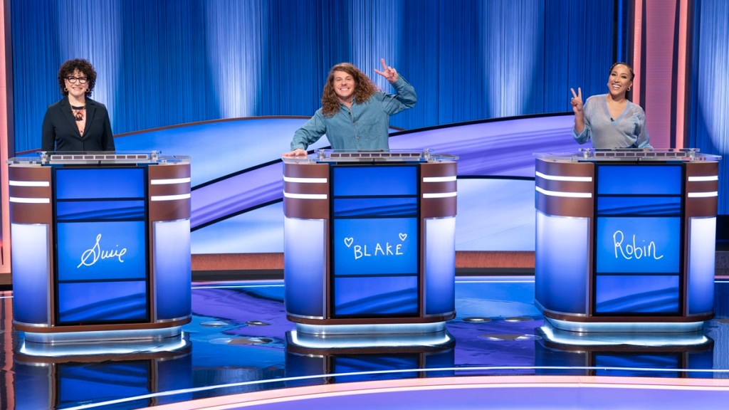 Celebrity Final Jeopardy Today Clue February 12 2025 Question Answer Wages Winner Susie Essman Blake Anderson Robin Thede