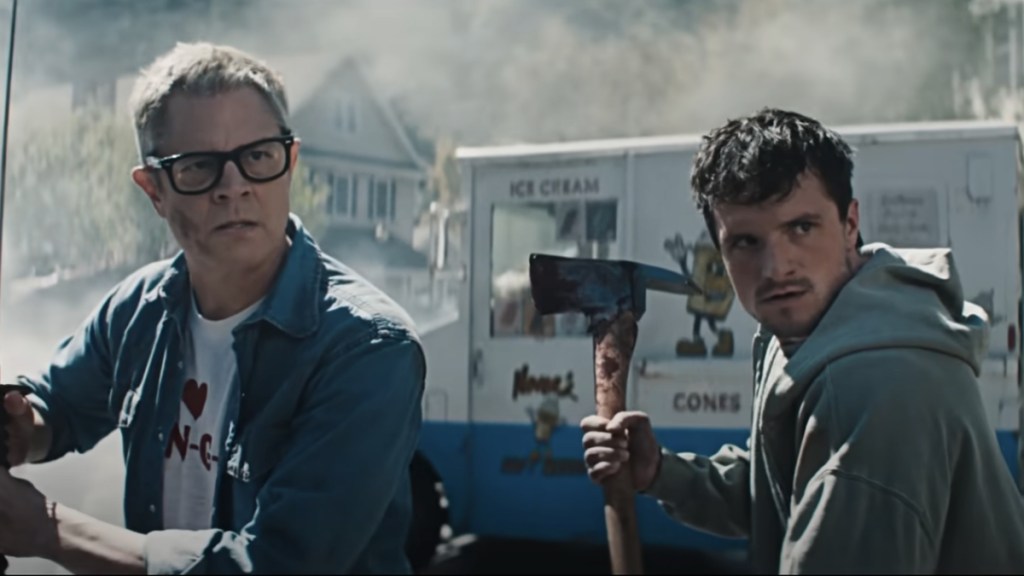 Johnny Knoxville & Josh Hutcherson Battle Zombies With Explosive Diarrhea in The Studio Clip